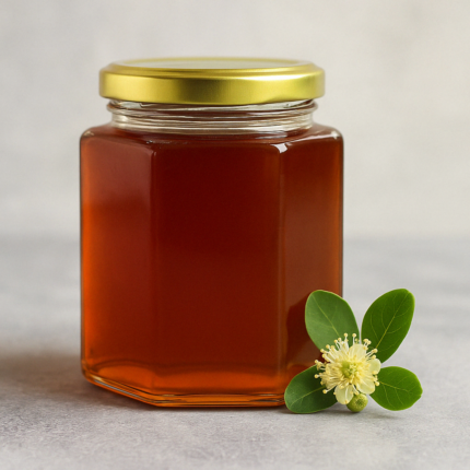 عسل السدر الفلسطيني الجبلي الخام مفحوص ومضمون في عبوة زجاجية أنيقة