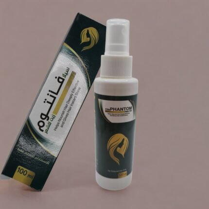 عبوة زيت سيلا فانتوم بجانب العلبة الأصلية - زيت طبيعي لتغذية الشعر وتقليل التساقط.